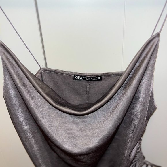Zara Satin Cowl Neck Cami - Picture 3 of 3